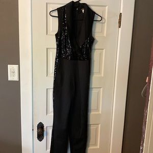 Venus Tuxedo Sequin Jumpsuit - Never Worn